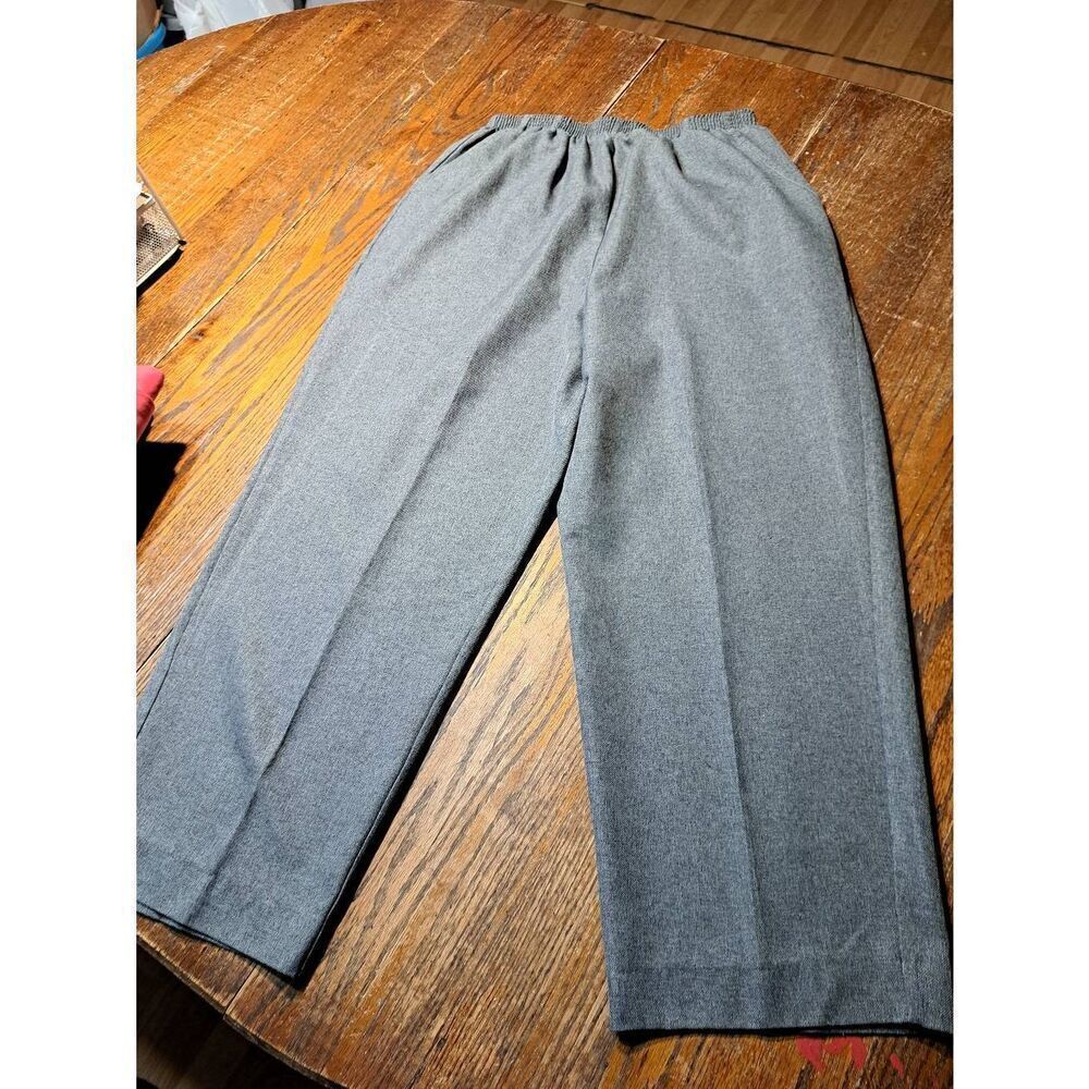 Maternity 16W Blair Grey Elastic Waist Pull On Pants with Tummy Panel Pockets